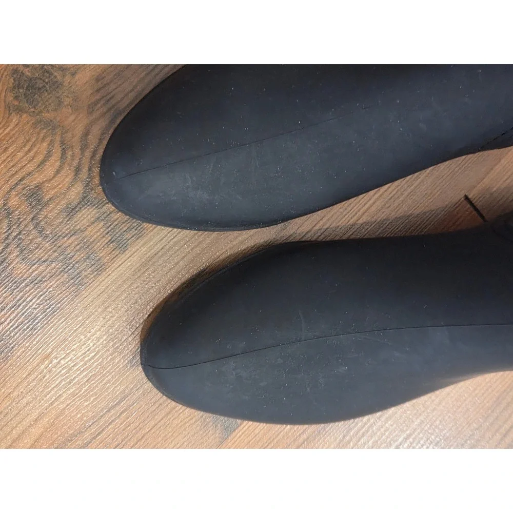 Jeffrey Campbell Havana Black Matte Chelsea Rain Boots Waterproof Gorp Edgy 6